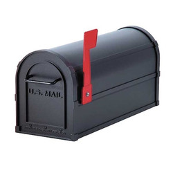 Salsbury Industries Heavy Duty Mailbox,Black,7.5x9.5x20.5 In 4850BLK