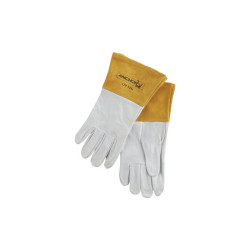 120-TIG Capeskin Welding Gloves, Medium, White/Tan, 4 in Gauntlet, Unlined