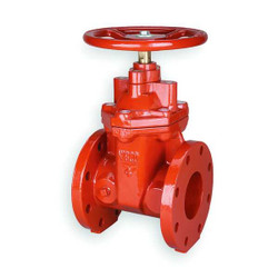 Nibco Gate Valve,4",Ductile Iron,Flange F-619-RWS