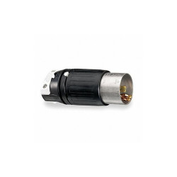 Hubbell Wiring Device-Kellems LckPlg,Strt;50 A;Blk; White,Nylon,4Blds CS8165C