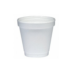 Dart Disposable Hot Cup,4oz,White,Foam,PK1000 4J4