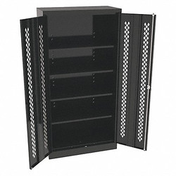 Tennsco Storage Cabinet,72"x36"x18",Black,4Shlv 7218-PDBK