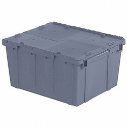 Orbis Attached Lid Container,Gray,Solid,HDPE FP261 Gray