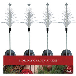 Alpine 40 In. LED Solar Fiber Optic Tree Holiday Garden Stake Pack of 16