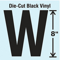 Stranco Die Cut Letter Label,W DBV-SINGLE-8-W