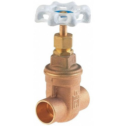 Milwaukee Valve Gate Valve,1 In.,Solder,Bronze UP115 1