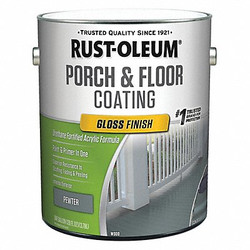 Rust-Oleum Floor Coating,Pewter,1 gal,Can 320474
