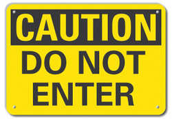 Lyle Caution Sign,7 in x 10 in,Aluminum  LCU3-0215-RA_10x7