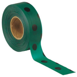 Presco Flagging Tape,Grn/Blk,300 ft x 1-3/16 In  PDGBK-200