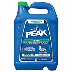Peak Antifreeze Coolant,1 gal.,50/50 RUAB53