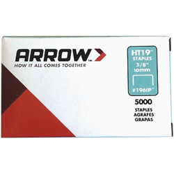 Arrow HT19 Hammer Tacker Staple, 3/8 In. (5000-Pack) 196IP