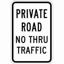 Lyle Private Drive & Road Traffic Sign,18x12" T1-1019-HI_12x18