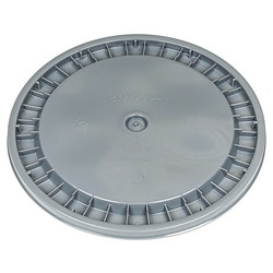 Basco Plastic Pail Lid,Gray,Plastic ROP2100CVR-SN-GRAY