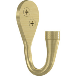 National Hardware 2-5/8 In. Brushed Gold Powell Knurled Hook (2-Pack) N337-911