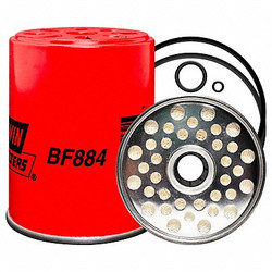 Baldwin Filters Fuel Filter,4-7/16 x 3-15/32 x 4-7/16 In BF884