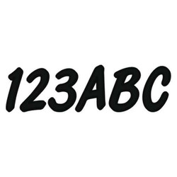 Hardline Products Number and Letter Combo Kit,Black,3 in.H GBLK400EC