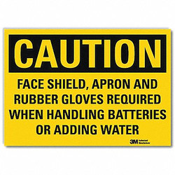 Lyle Caution Sign,10x14in,Reflective Sheeting U4-1298-RD_14X10