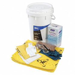 Brady Spc Absorbents Spill Kit,Bucket,Chemical/Hazmat,9 gal. SK-BF