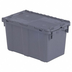 Orbis Attached Lid Container,Gray,Solid,HDPE FP151 Gray