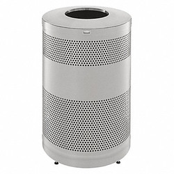 Rubbermaid Commercial Trash Can,51 gal.,Gray,SS FGS55SSTSSPL