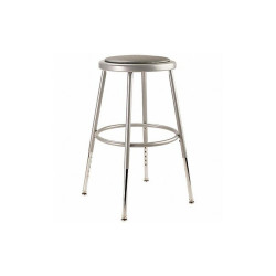 National Public Seating Round Stool,Adjustable Legs,Gray,19"H 6418H