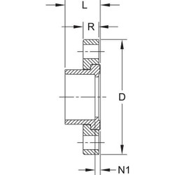 Manufacturer Varies Van Stone Flange, 6 in, Schedule 80 9854-060