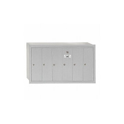 Salsbury Industries Vertical Mailbox,6 Doors,Alum  3506ARU