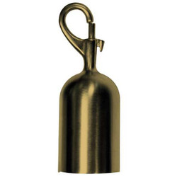 Lawrence Metal Post Rope Snap End, Satin Brass ROPEEND-SNAP-2S