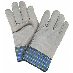 Mcr Safety Leather Gloves,Gray,2XL,PK12 1417XXL
