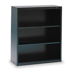 Tennsco Welded Steel Bookcase,40in,3 Shelf,Black  B-42BK