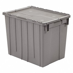 Orbis Attached Lid Container,Gray,Solid,HDPE FP22 GRAY