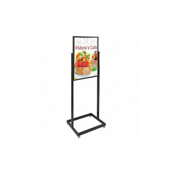 United Visual Products Sign Holder,Pedestal,22x28,Alum,Black UVE58113-black