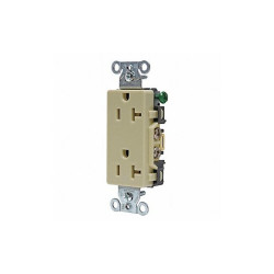 Bryant Receptacle,Ivory,125VAC,Decorator Outlet DRS20I