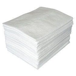 Brady Spc Absorbents Absorb Pad,Oil-Based Liquids,White,PK100 MXO1000