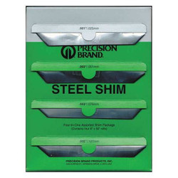Precision Brand Shim Stock Assortment,Steel,4 pcs 16B4