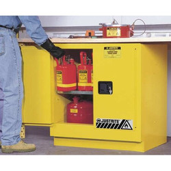 Justrite Flammable Safety Cabinet,22 Gal.,Yellow  892320