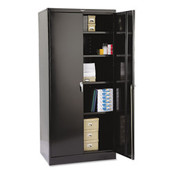 Tennsco 78" High Deluxe Cabinet, 36w X 24d X 78h, Black 2470-BLK