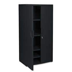 Iceberg Rough n Ready Storage Cabinet, Four-Shelf, 36w x 22d x 72h, Black 92571