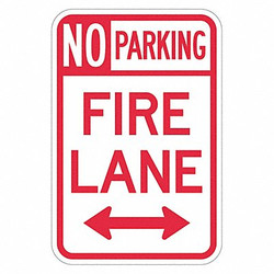 Lyle No Parking Fire Lane Sign,18" x 12" T1-2857-DG_12x18