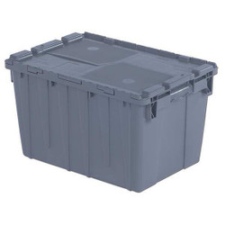 Orbis Attached Lid Container,Gray,Solid,HDPE FP183 Grey