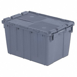 Orbis Attached Lid Container,Gray,Solid,HDPE FP182 Gray