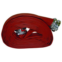 Armored Textiles Fire Hose,100 ft,Red,Rubber G50H15RR100N