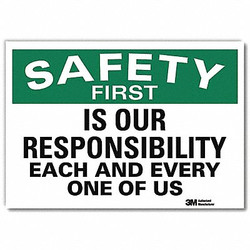 Lyle Safety Decal,10in x 14in,Rflct Sheeting U7-1208-RD_14X10