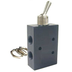 Pneumadyne Toggle Valve,4Way,1/8 In,NPT HM45-1/8-DT