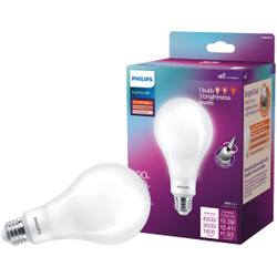 Philips BrightDial 300/200/100W Equivalent Soft White A23 Medium LED Light Bulb