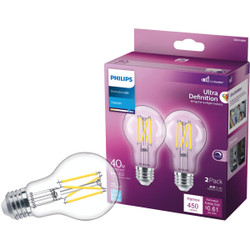 Philips 2pk 40w Clr A19 Led Bulb 573469