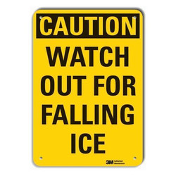 Lyle Rflctv Icy Caution Sign,10x14in,Aluminum LCU3-0302-RA_14x10