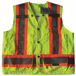 Condor Safety Vest,Yellow/Green,M,Snap 491T24