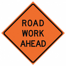 Road Work Ahead Traffic Sign,36" x 36"