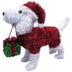 Youngcraft 14.5" 3d Opal Tinsel Dog 3D-DGGF Pack of 6